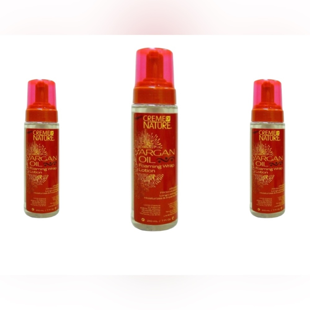 3 Creme Of Nature Argan Oil Foaming Wrap Lotion